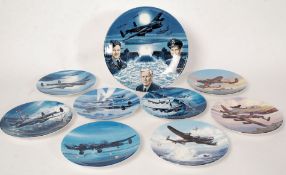A collection of Dambusters RAF collectors plates to include Royal Worcester and 1 Bradex.