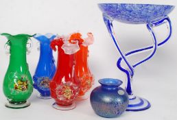 A collection of studio glass to include