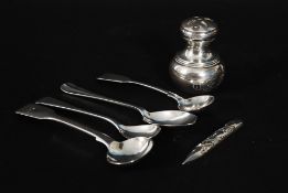 A collection of hallmarked silver items