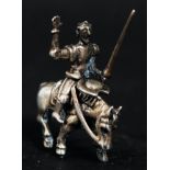 A detailed knight on horseback of smalle
