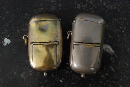 Two interesting silver plated match vest