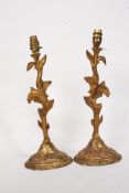 A pair of good quality gilded metal roco