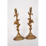 A pair of good quality gilded metal roco