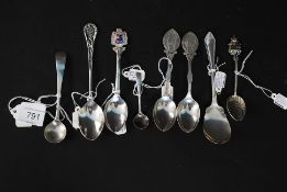 A collection of silver hallmarked spoons