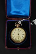 An American 10ct gold pocket watch by Il