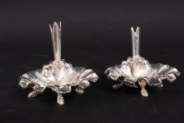 A pair of decorative Art Nouveau silver