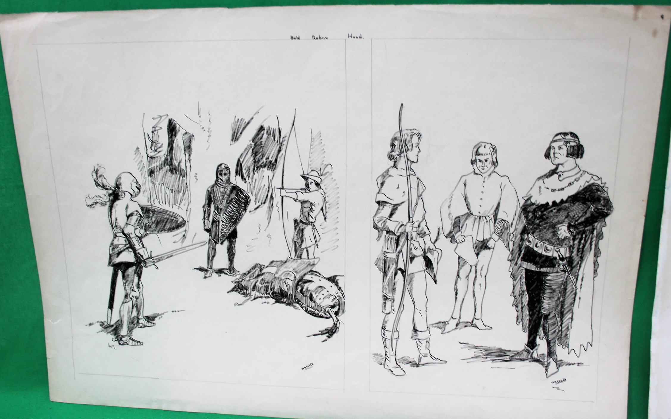 COOTE, MICHAEL; x 9 sketches on 5 pieces - Image 2 of 7