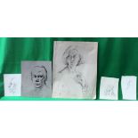 COOTE, MICHAEL; x 5 drawings, all sketch