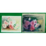 COOTE, MICHAEL; two studies of roses.  W