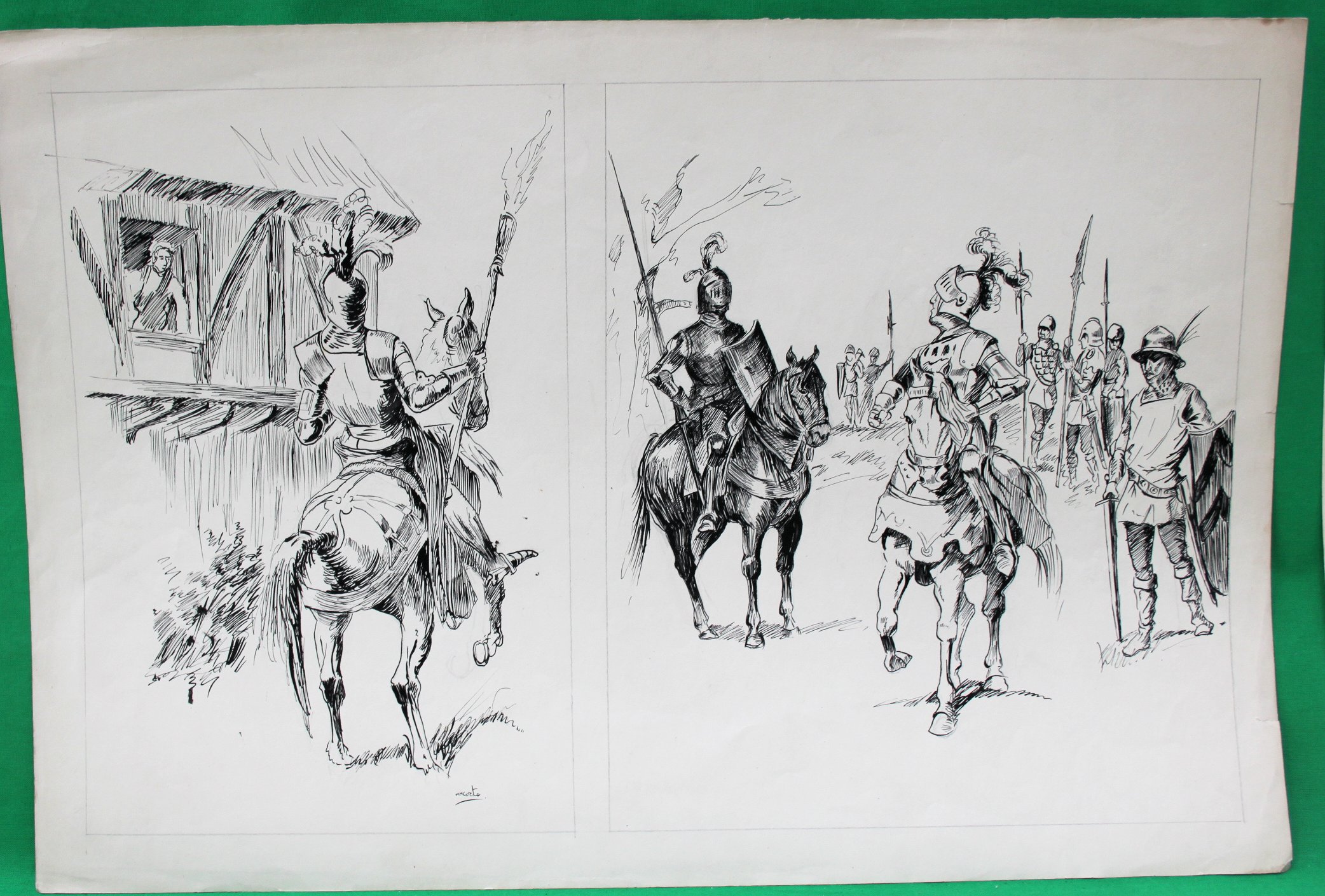COOTE, MICHAEL; x 7 sketches on 5 pieces - Image 2 of 7