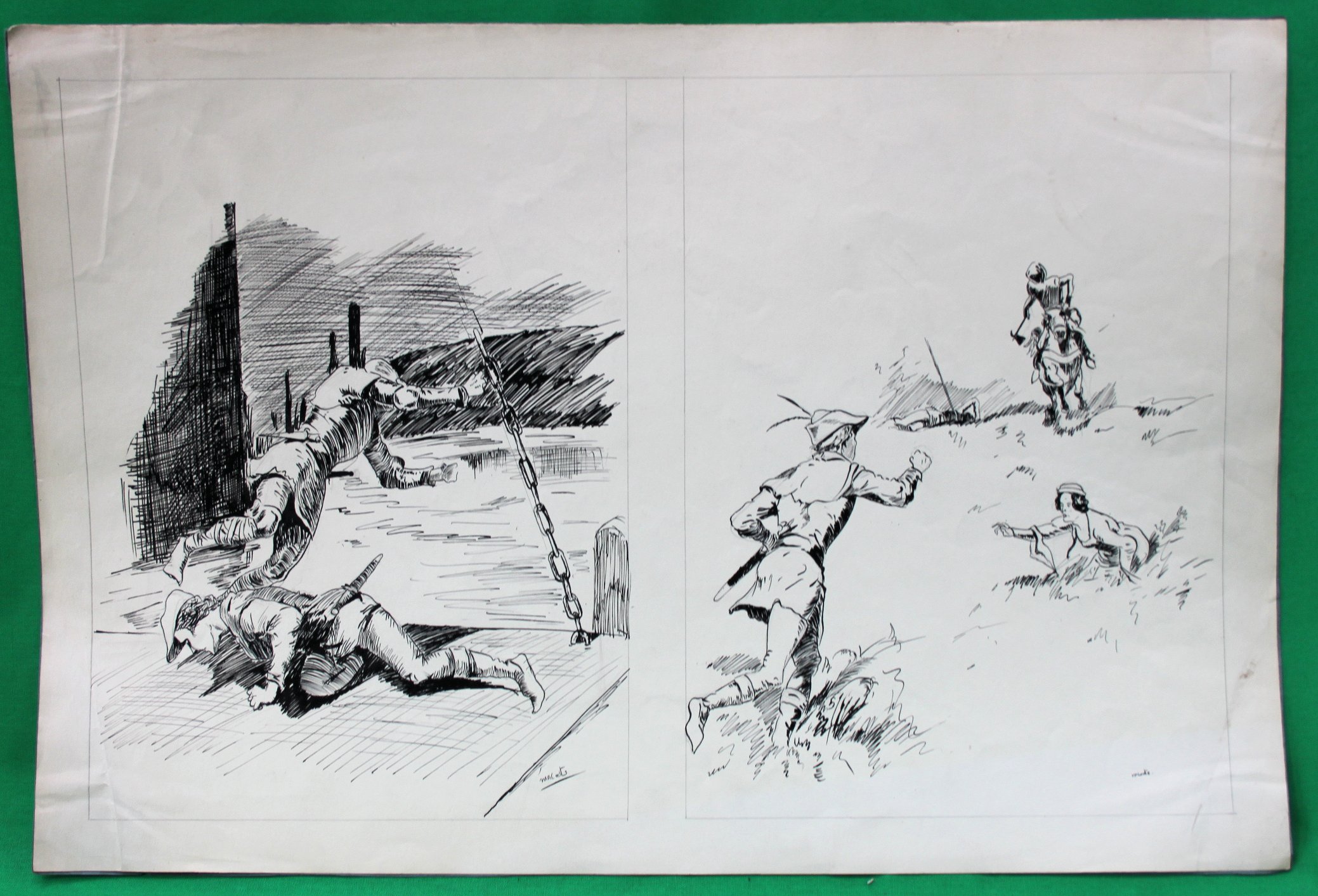 COOTE, MICHAEL; x 8 sketches on 5 pieces - Image 7 of 10