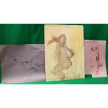 COOTE, MICHAEL; x 3 female nudes, signed