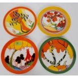 A set of 4 Clarice Cliff collectors plates by Wedgwood to include Honolulu,