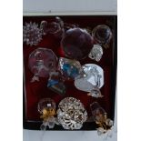 A small collection of decorative ornamental crystals