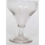 A large 19th century trumpet shaped wine glass / rummer.