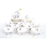 A Royal Albert ' Queens Messenger ' part tea service comprising cups,