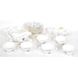 A Coalport 20th century part tea service to include cups, plates, gravy boat,