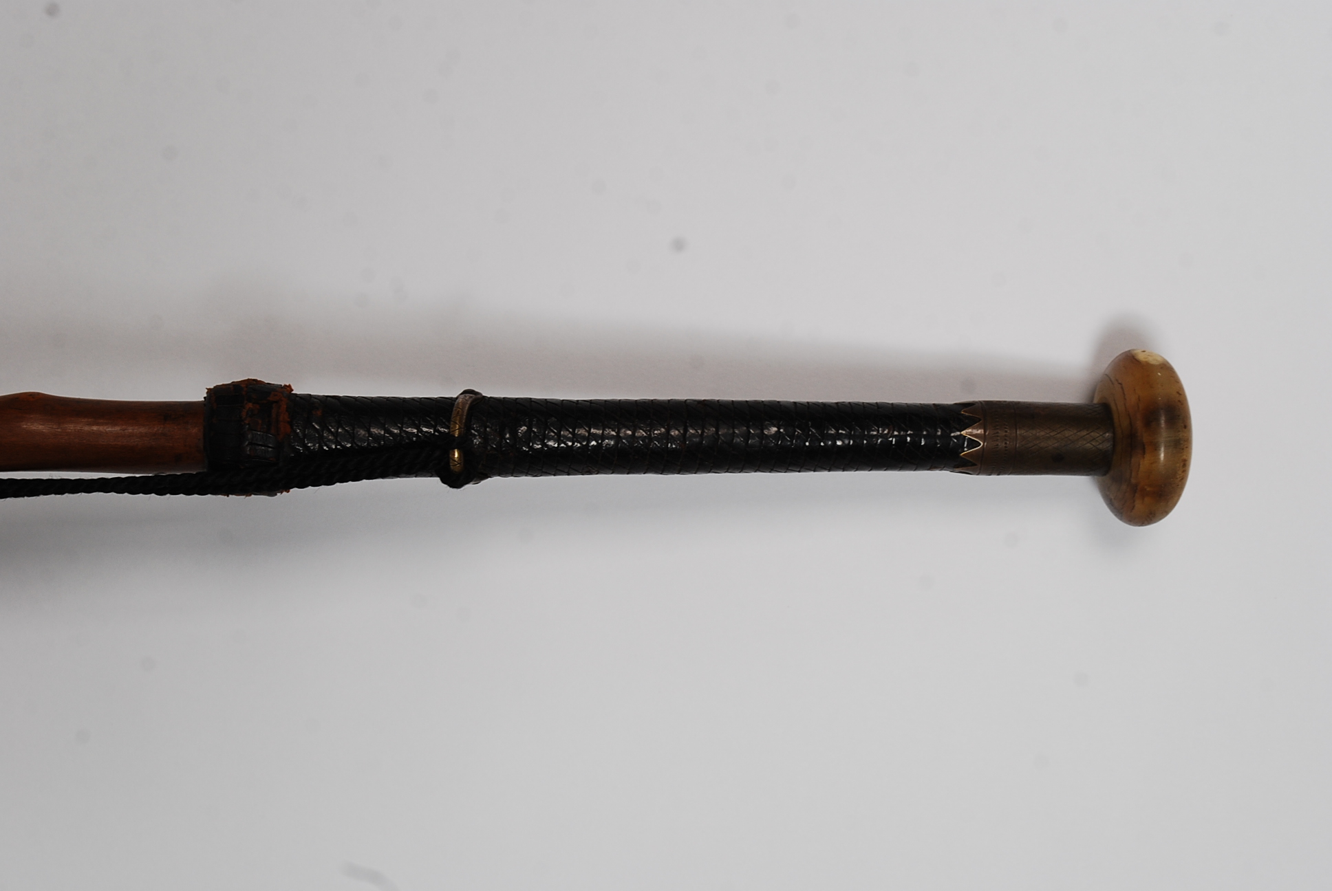 An unusual walking stick with cast metal tapered point being inscribed to the top, - Image 3 of 4