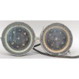 2 vintage 20th century Military ? Naval compass having covered dial in military grey