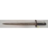 A British Army military issue quillion bayonet stamped  WD / Crown over E 31 with additional