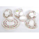 A vintage 20th century Colclough chintz pattern part tea service comprising cups, saucers,