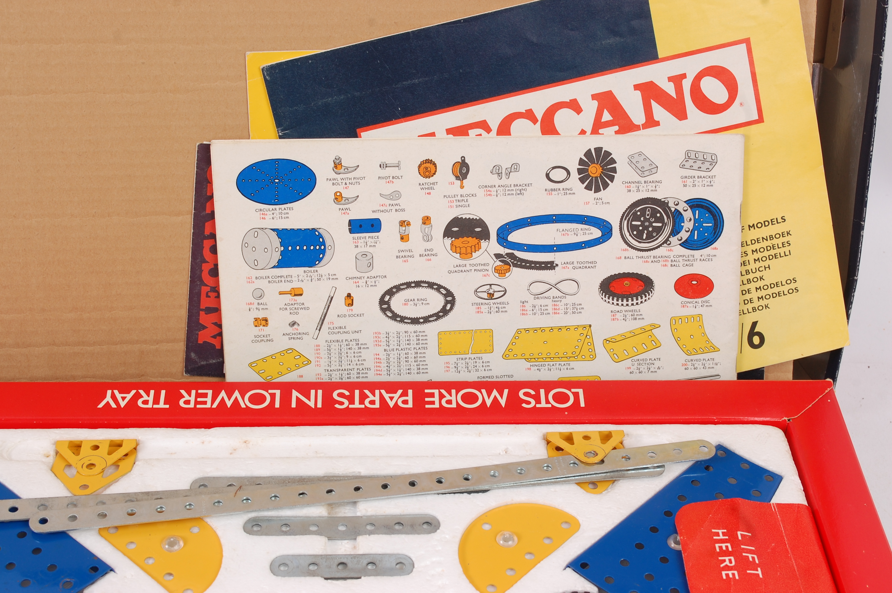 MECCANO; A collection of 3x blue box vintage Meccano sets - Set number 5, Conversion Set and No. - Image 3 of 5