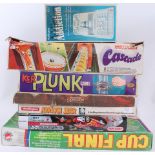 BOARD GAMES; A collection of original vintage board games to include; Addiction, Cascade, Kerplunk,