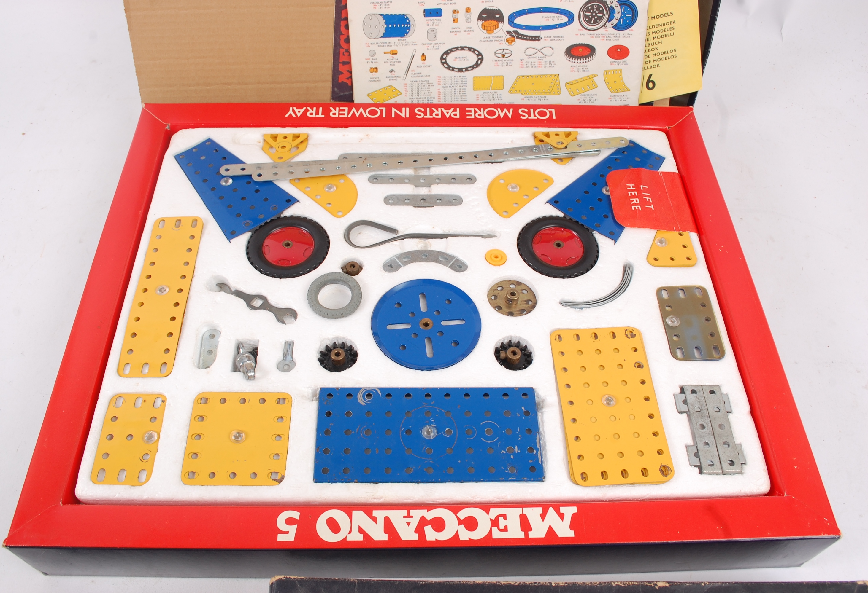 MECCANO; A collection of 3x blue box vintage Meccano sets - Set number 5, Conversion Set and No. - Image 2 of 5