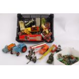 DIECAST; A mixed lot of assorted loose diecast to include Britains, Corgi Majors,