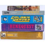 ROLE PLAYING GAMES; A collection of 5x vintage boxed role playing games - Sinai, Runequest,
