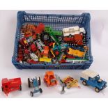DIECAST; A mixed assortment of loose diecast models to include Britains, Lesney and others.