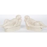 A pair of 19th century Copeland Parian w