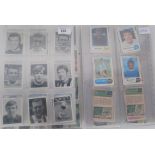 A collection of A&BC gum trading cards to include 2 albums of football cards including black and