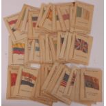 A collection of Kensitas silk cigarette collectors cards consisting of Flags Of The World