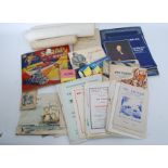 A good collection of ephemera to include scrap book, cigarette cards,