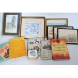 A collection of Bristol related items to include framed and glazed pictues, books,