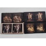 A small collection reproductionn Victorian erotic Stereograph cards.