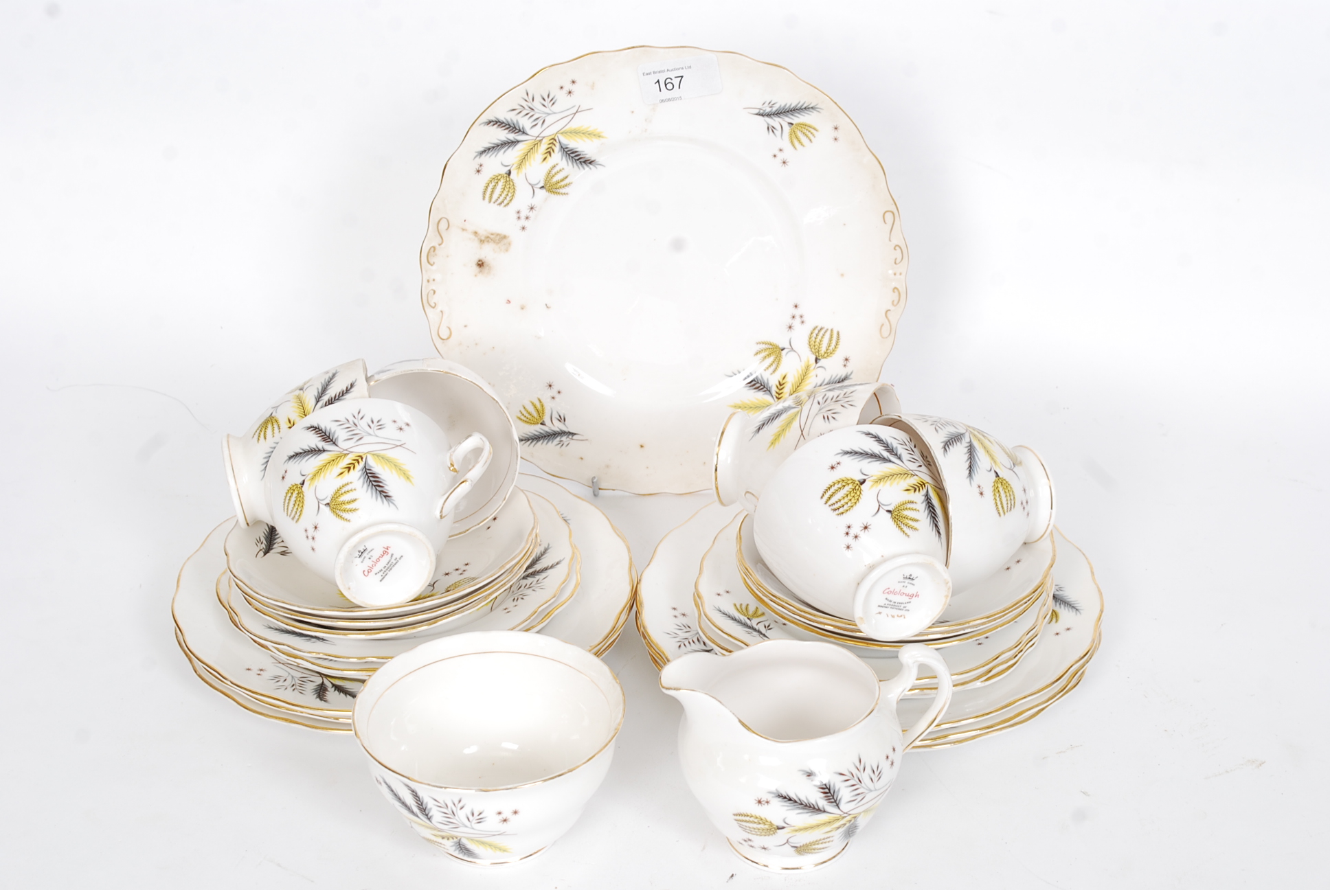 A Colclough ' Stardust ' twenty seven piece tea service to consist of cups, saucers, plates, - Image 2 of 3