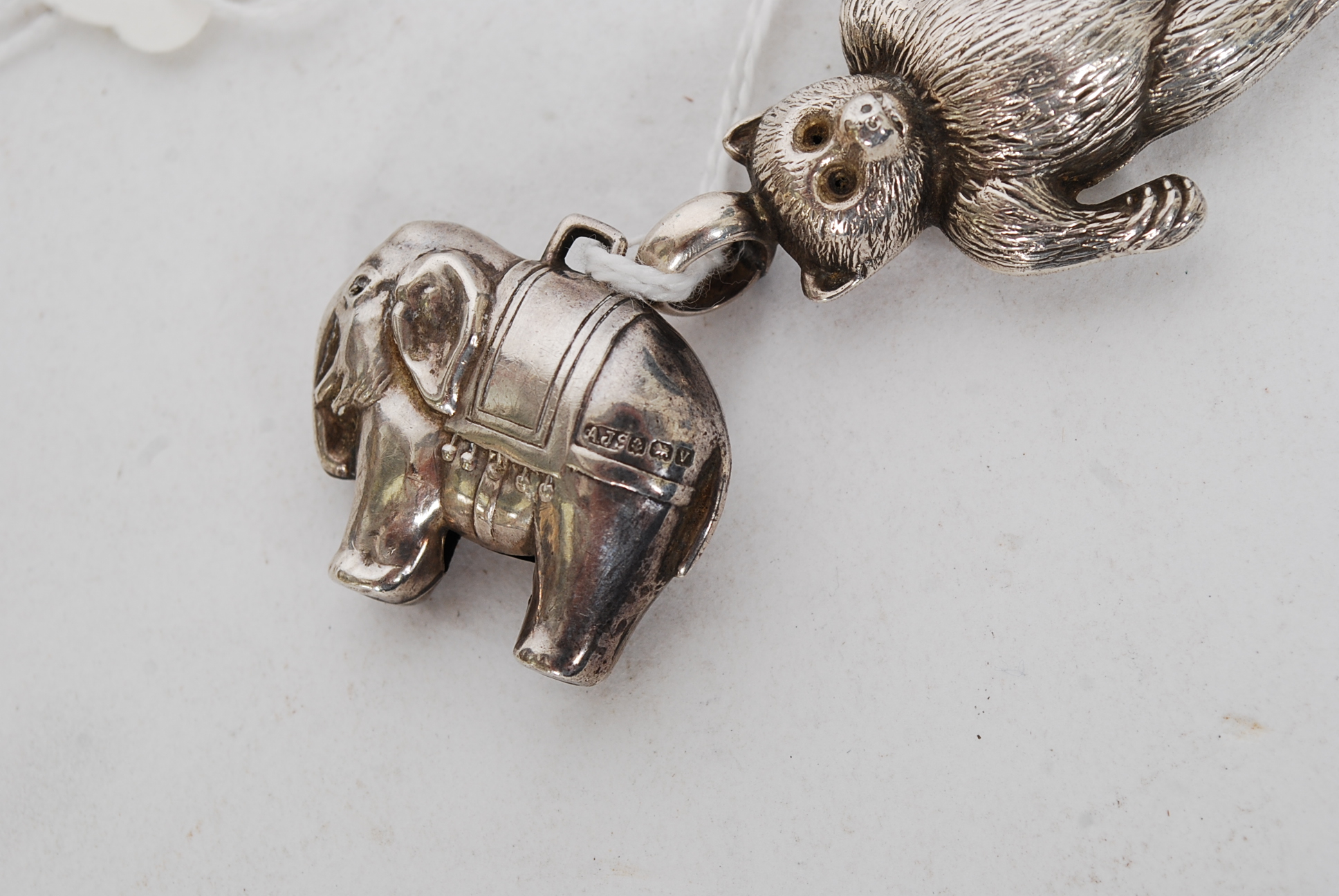 A silver hallmarked elephant rattle by Arthur Johnson Smith, Birmingham 1920. - Image 2 of 3