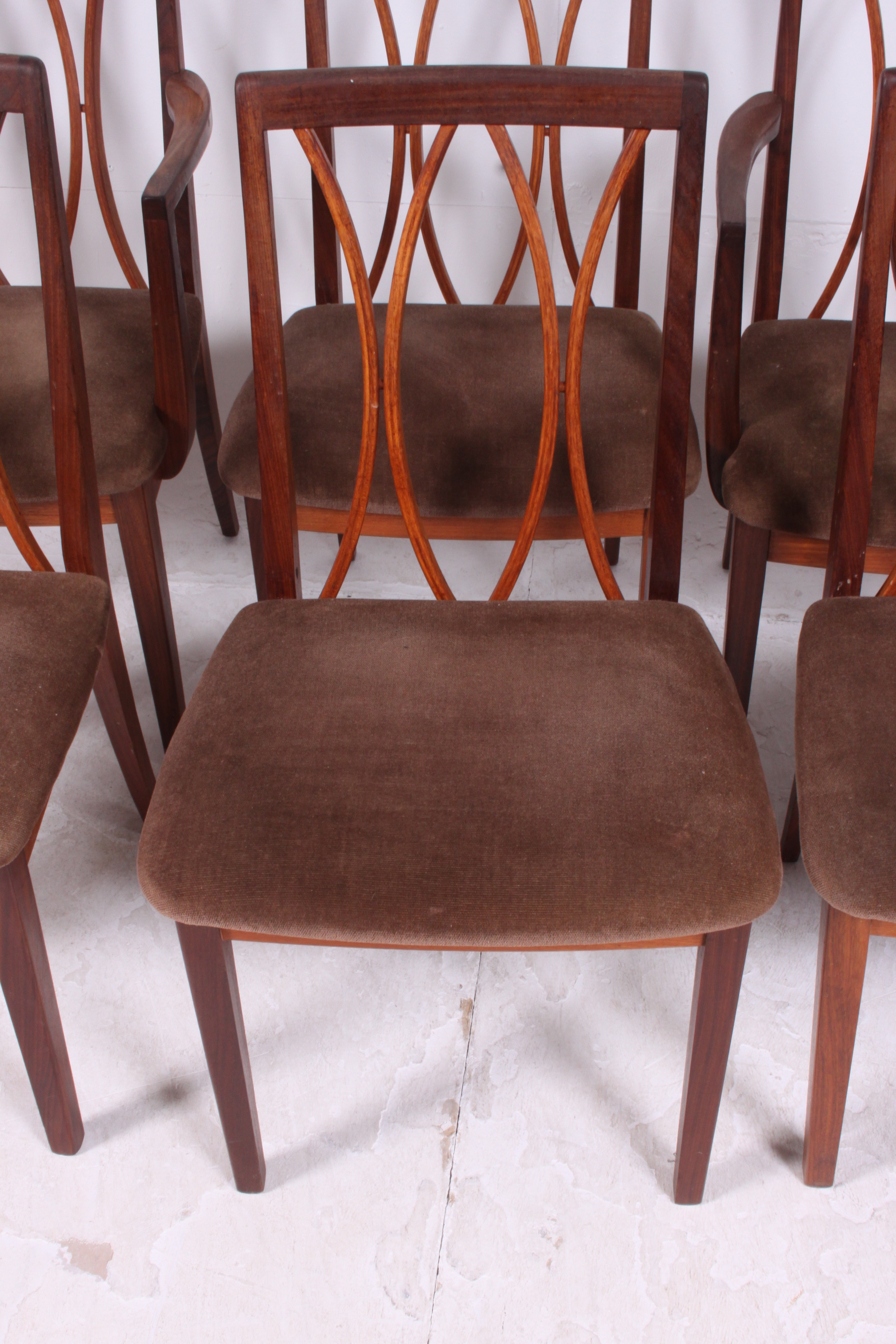 A set of 6 1970's retro vintage teak wood dining chairs by G-Plan. - Image 3 of 4