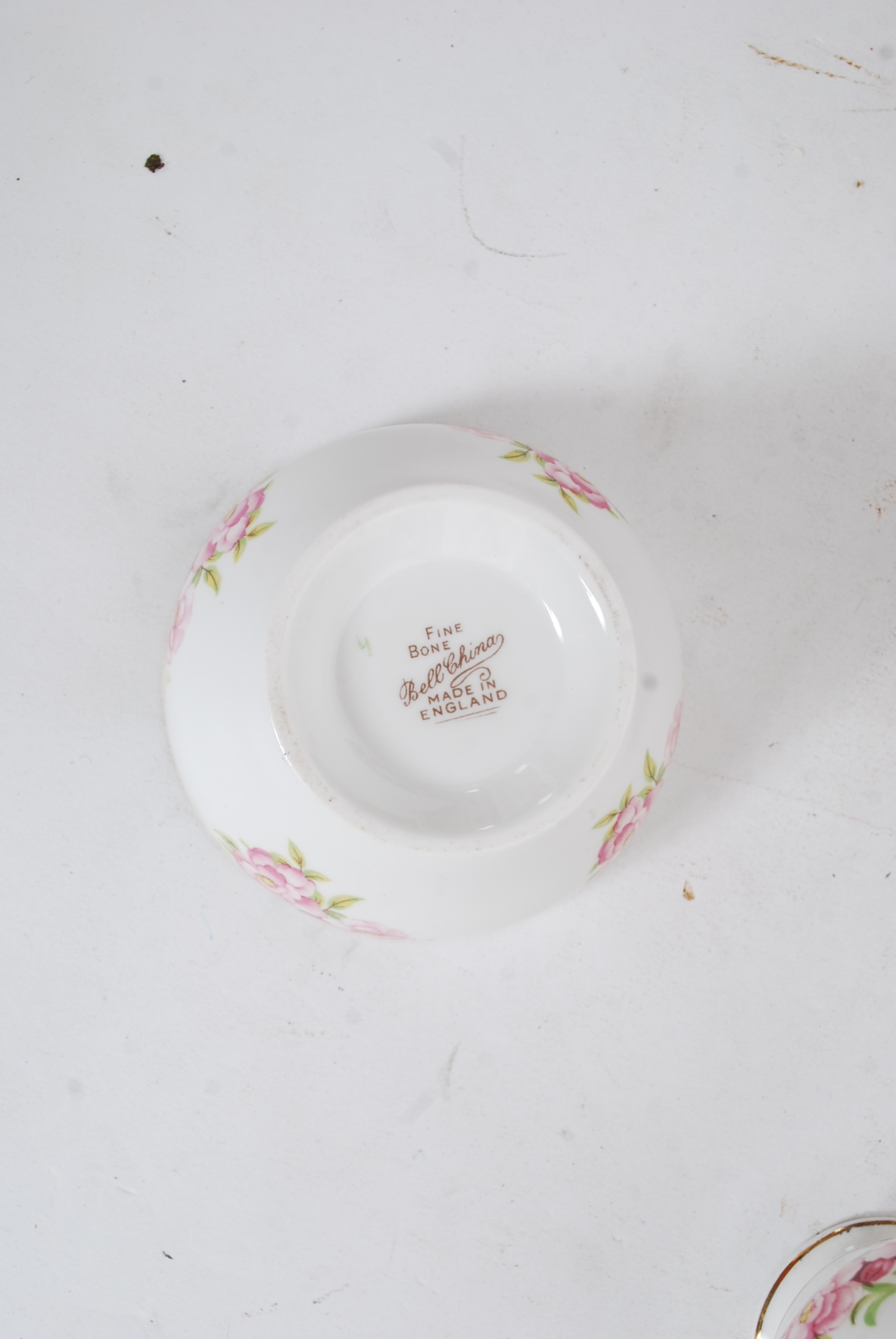 A vintage early 20th century ' Bell China ' chintz pattern part tea service comprising cups, - Image 2 of 2