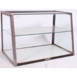 A vintage haberdashery / counter top glass display cabinet of angular form complete with the