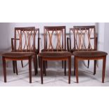 A set of 6 1970's retro vintage teak wood dining chairs by G-Plan.
