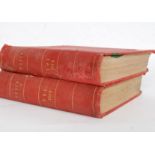 2 19th century Victorian Punch albums in red boards Vol 133-1 & 136-1