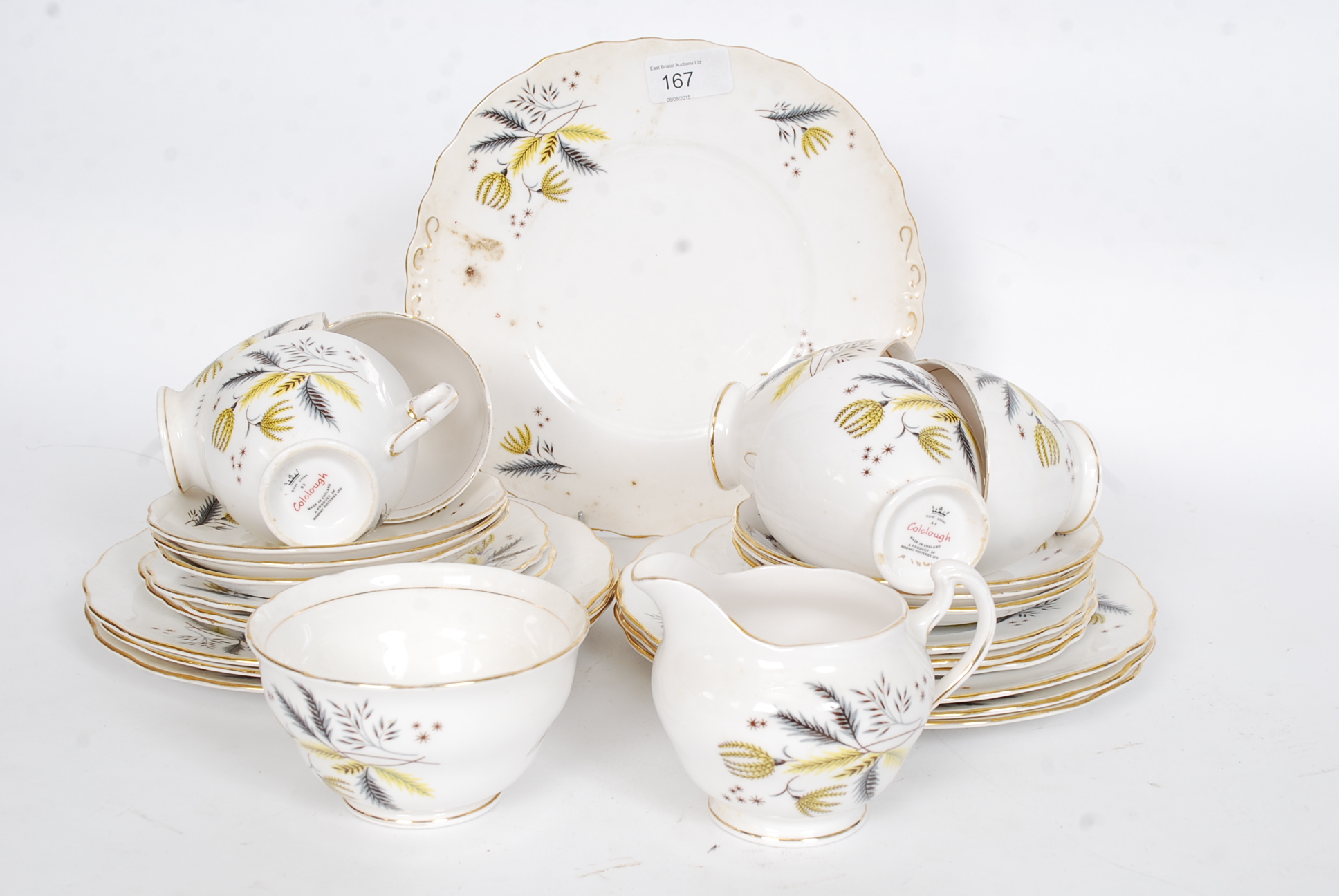 A Colclough ' Stardust ' twenty seven piece tea service to consist of cups, saucers, plates,