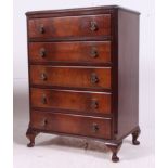 A good quality  1940's Mahogany Queen Anne revival chest of drawers.