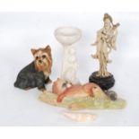 A collection of 20th century plaster Bossons style figurines to include one in the form of a