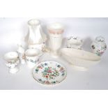 A collection of Aynsley ceramics to include table lamp, ginger jar, vases,