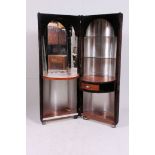 A retro 1970's cylindrical fluffy upholstered dressing chest cabinet.