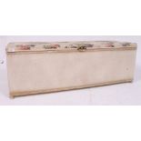A vintage 1950's good quality chintz upholstered Lloyd Loom style ottoman blanket box with